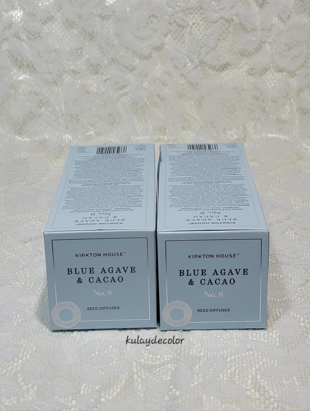 Set of 2 Kirkton House Blue Agave & Cacao No. 8 Reed Diffuser - 3.4 Fl oz.
